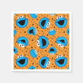 Cookie Monster op Cookie Pattern Servet (Voorkant)