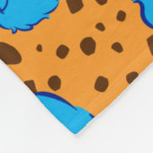 Cookie Monster over Cookie Pattern Fleece Deken (Hoek)