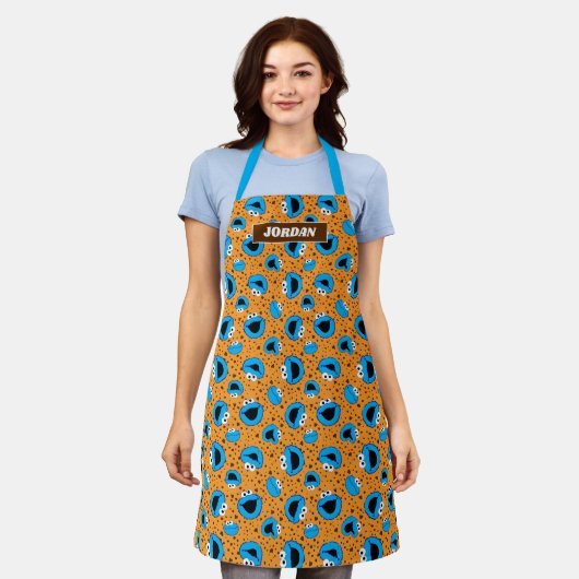 Cookie Monster over Cookie Pattern Schort (Gedragen)
