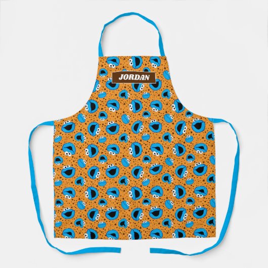 Cookie Monster over Cookie Pattern Schort (Voorkant)
