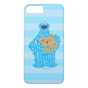 Cookie Monster patroon vulling iPhone 8 Plus / 7 Plus Hoesje