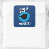 Cookie Monster Pattern Face Vierkante Sticker (Tas)