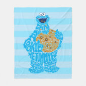 Cookie Monster Pattern Fill Fleece Deken (Voorkant)