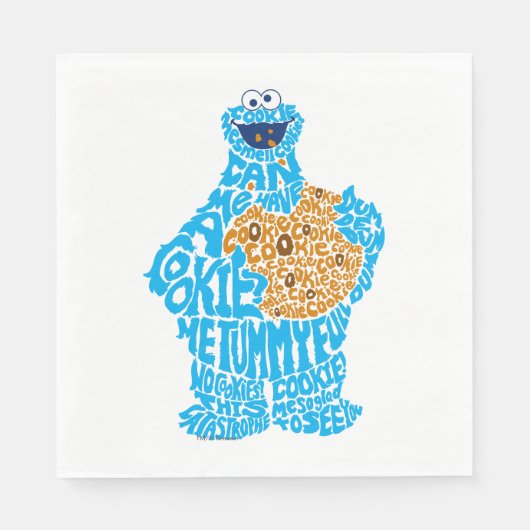 Cookie Monster Pattern Fill Servetten (Voorkant)