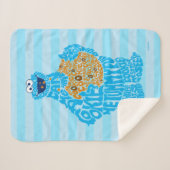 Cookie Monster Pattern Fill Sherpa Deken (Voorkant (horizontaal))