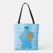 Cookie Monster Pattern Fill Tote Bag (Achterkant)