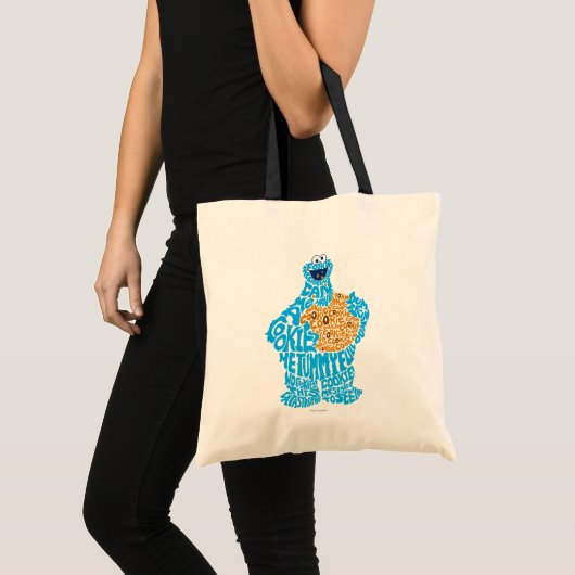 Cookie Monster Pattern Fill Tote Bag (Voorkant (product))