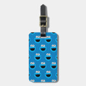Cookie Monster Pattern glimlachen Bagagelabel (Voorkant verticaal)