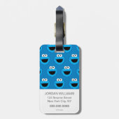 Cookie Monster Pattern glimlachen Bagagelabel (Achterkant verticaal)