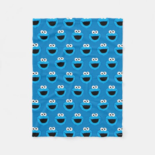 Cookie Monster Pattern glimlachen Fleece Deken (Voorkant)