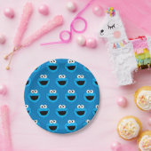 Cookie Monster Pattern glimlachen Papieren Bordje (Feest)