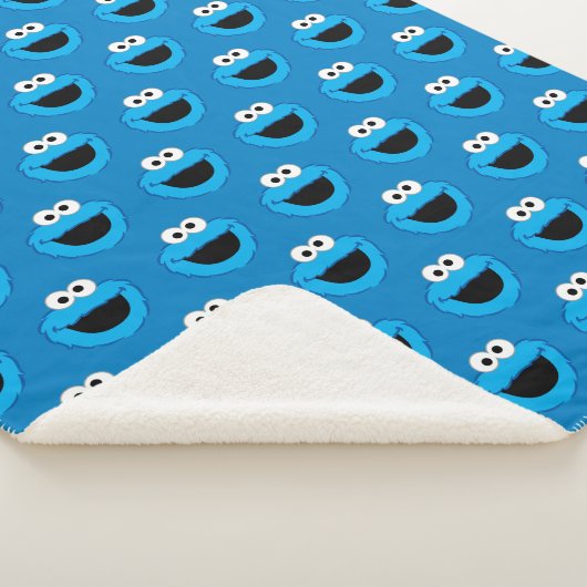 Cookie Monster Pattern glimlachen Sherpa Deken (3/4)