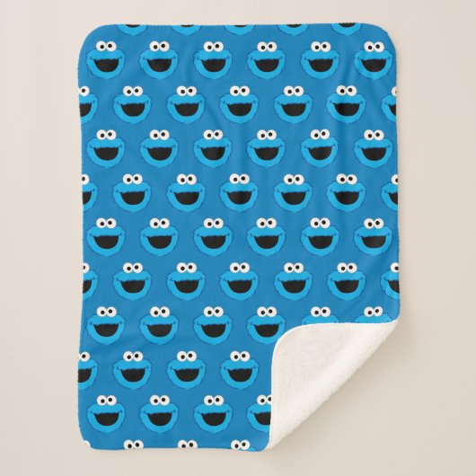 Cookie Monster Pattern glimlachen Sherpa Deken (Voorkant)