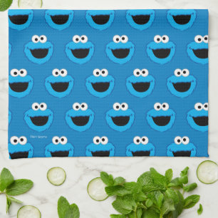 Cookie Monster Pattern glimlachen Theedoek