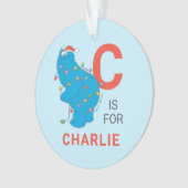  Cookie Monster | Persoonlijke naam en foto Ornament (voorkant)