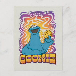 Cookie Monster Psychedelic Briefkaart