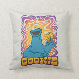 Cookie Monster Psychedelisch Kussen