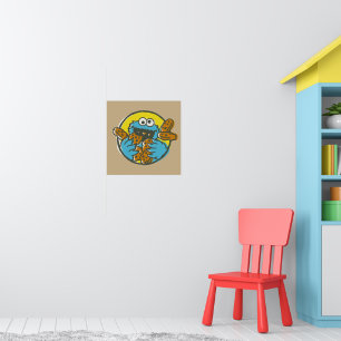 Cookie Monster Retro Poster