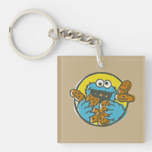 Cookie Monster Retro Sleutelhanger