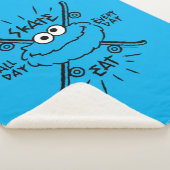 Cookie Monster Schaats Logo - Schaats, Eat, 24x7 Sherpa Deken (3/4)