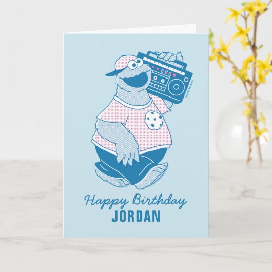 Cookie Monster | Sorry But Me Gotta Kaart (Gele Bloem)