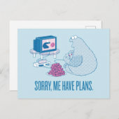 Cookie Monster | Sorry, ik heb plannen Briefkaart (Voorkant / Achterkant)
