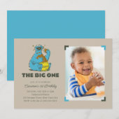 Cookie Monster The Big One First Birthday - foto Kaart (Voorkant / Achterkant)
