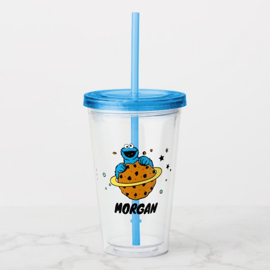 Cookie Monster | Uit deze wereld | Naam toevoegen Acryl Drinkbeker (Voorkant)