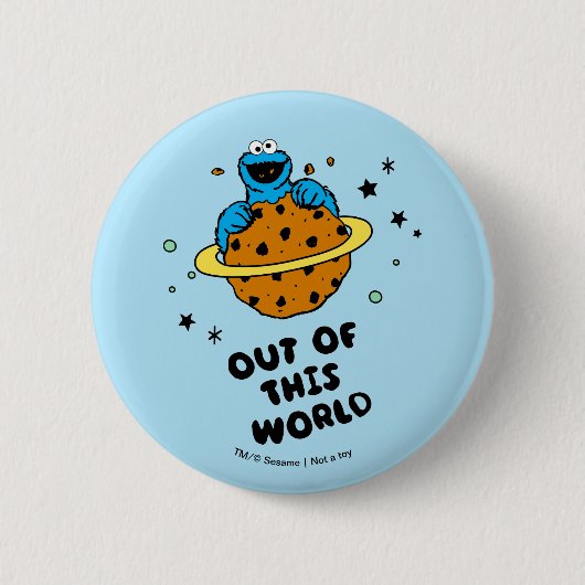 Cookie Monster | Uit deze wereld Ronde Button 5,7 Cm (Voorkant)