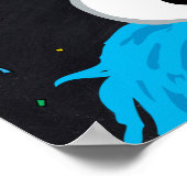 Cookie Monster | Uitnodiging 2e verjaardag Poster (Hoek)