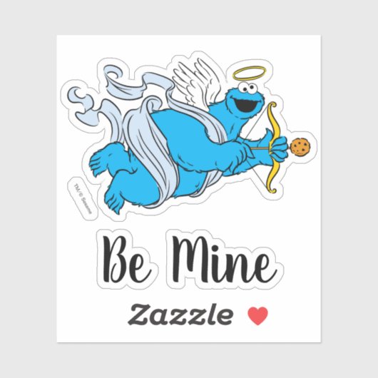 Cookie Monster Valentijnse cupid Sticker (Vel)