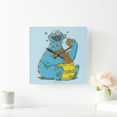 Cookie Monster Vierkante Klok (Huis)