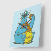 Cookie Monster Vierkante Klok (Hoek)