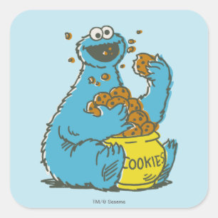 Cookie Monster  Vierkante Sticker