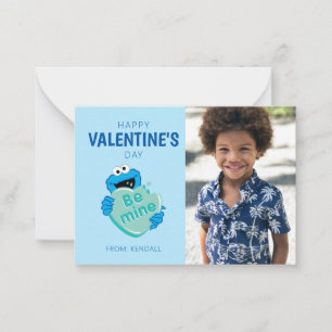 Cookie Monster "Wees van mij" Valentijnsdag Hart S Notitiekaartje