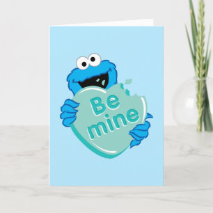 Cookie Monster "Wees van mij" Valentijnshart Snoep Feestdagen Kaart