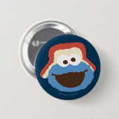 Cookie Monster Woodland Gezicht Ronde Button 5,7 Cm (Voorkant /achterkant)