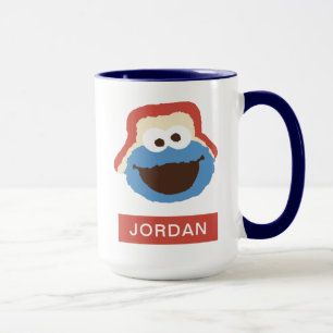 Cookie Monster Woodland Gezicht Voeg je naam toe Mok