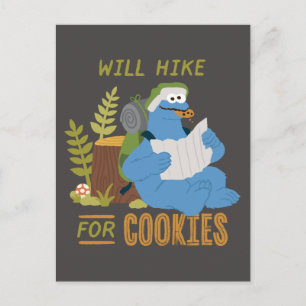 Cookie Monster   Wordt opgehaald voor koekjes Briefkaart
