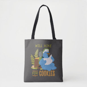 Cookie Monster Wordt opgehaald voor koekjes Draagtas
