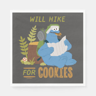 Cookie Monster   Wordt opgehaald voor koekjes Servet