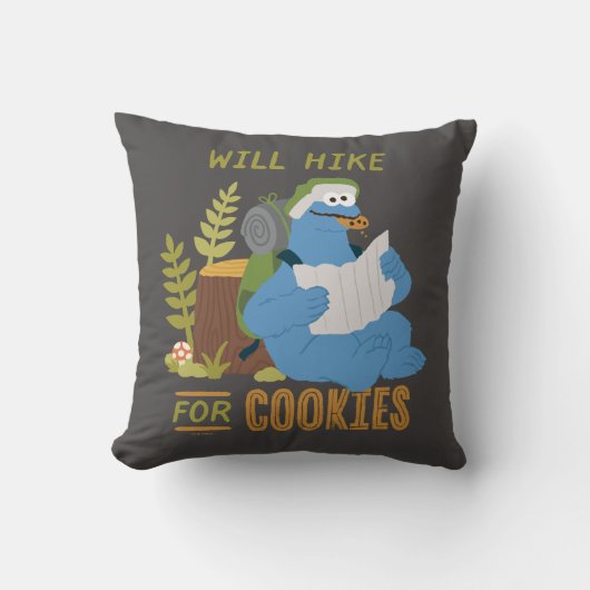 Cookie Monster | Zal Wandelen Voor Koekjes Kussen (Voorkant)