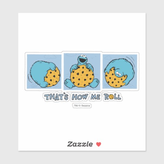 Cookie Monster | Zo ben ik aan het rollen Sticker (Vel)