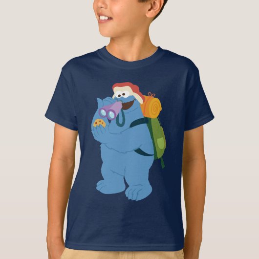 Cookie Monster zoekt naar cookies T-shirt (Voorkant)