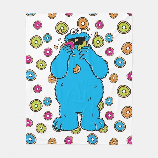 Cookie MonsterDonut Destroyer Fleece Deken (Voorkant)