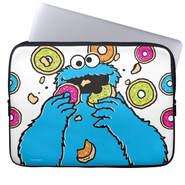 Cookie MonsterDonut Destroyer Laptop Sleeve (Voorkant)