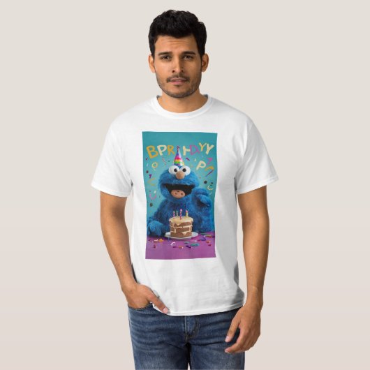 "Cookie Monster's Birthday Bash: Pop Edition!" T-shirt (Voorkant volledig)
