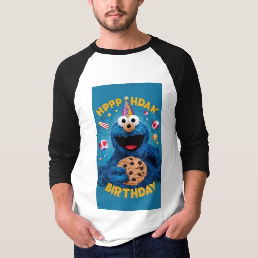 "Cookie Monster's Birthday Bash: Pop Edition!" T-shirt (Voorkant)