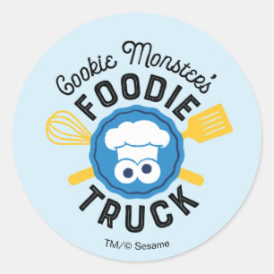 Cookie Monster's Eettruck Logo Ronde Sticker