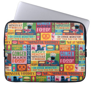 Cookie Monster's Foodie Truck-patroon Laptop Sleeve